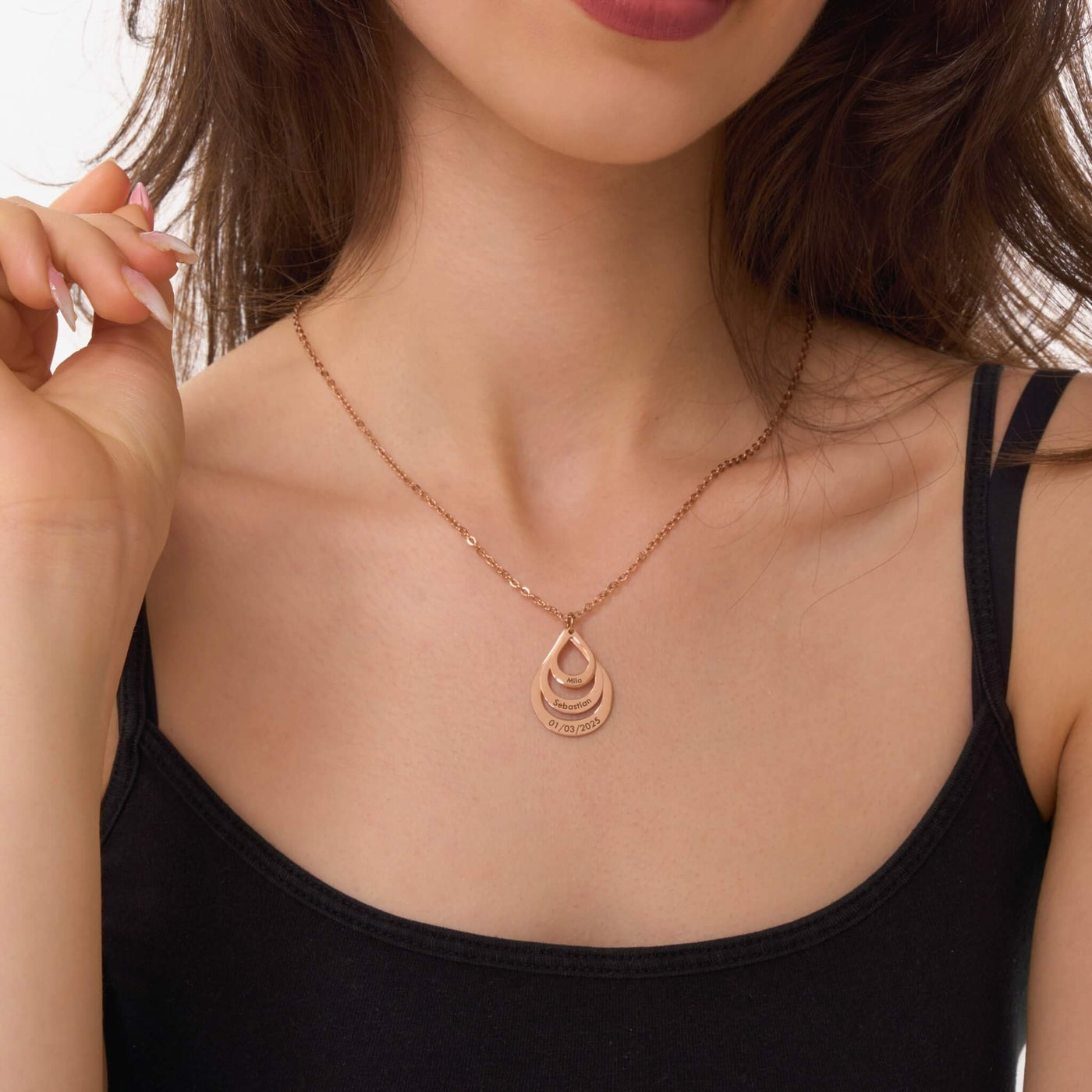 Personalizovaný Kapkový Náhrdelník