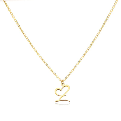 Cursive Heart Necklace