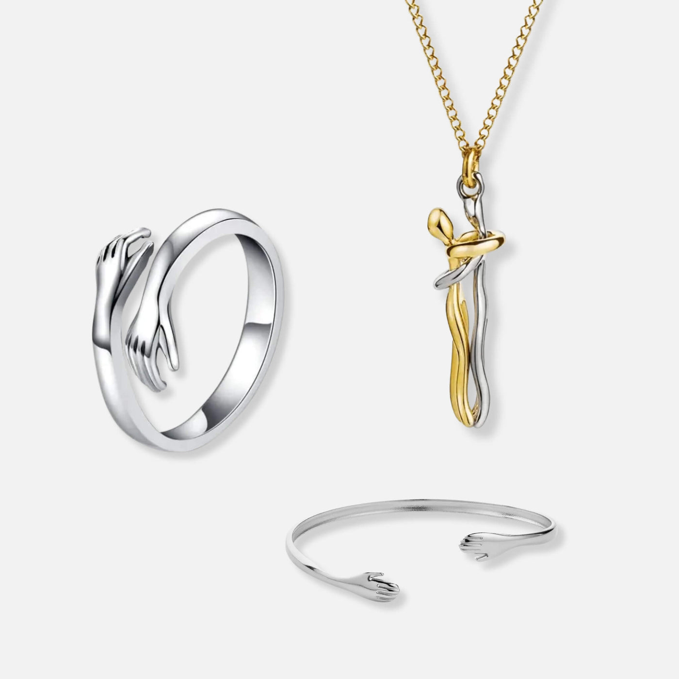 Hug Ring, Hug Necklace & Hug Bracelet